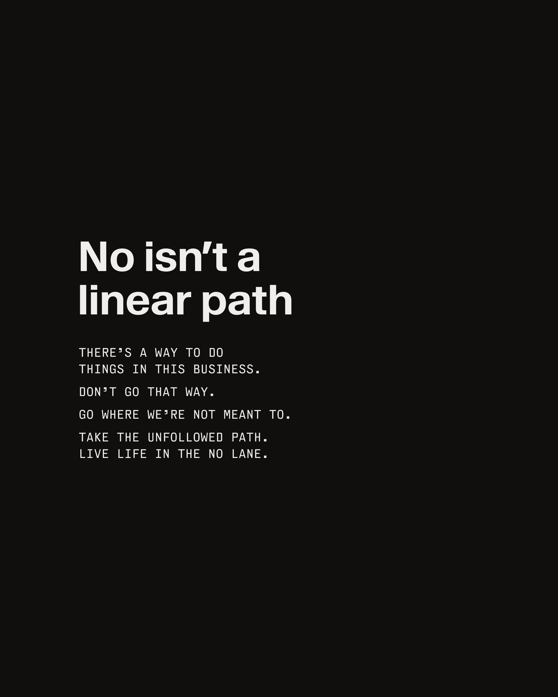 No Two Ways Path